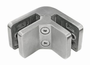 RX - Lasikiinnike kulma 45x63mm, 8-12,76mm, AISI 304, Hiottu