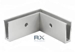 RX - Sisäpuolinen kulma lasikaideprofiili ETP.002.02.AL.A, ANODISOITU