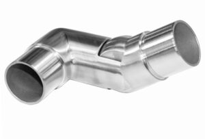 RX- Putken kulmaliitin säädettävä 0° - 70°. 42,4 x 2 mm, AISI 304, Hiottu