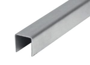 RX - U-profiili 17,52mm lasille - 2 m, AISI 316, HIOTTU