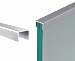 RX - U-profiili 12,76 mm lasille, Hiottu-ELOX, AL / 6m